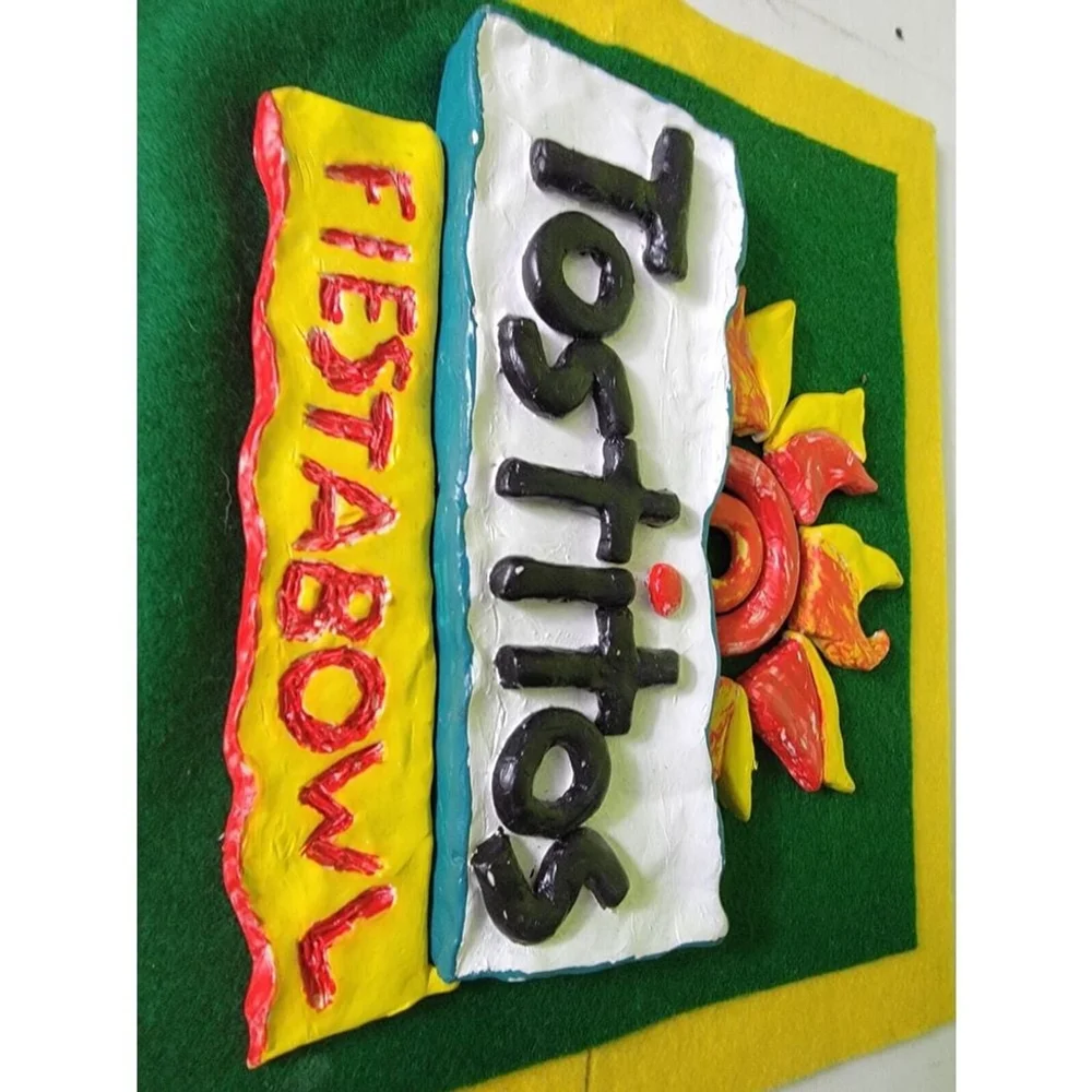 Tostitos Fiesta Bowl Hand Made Wall Art Artwork Wood Ceramic Football NCAA